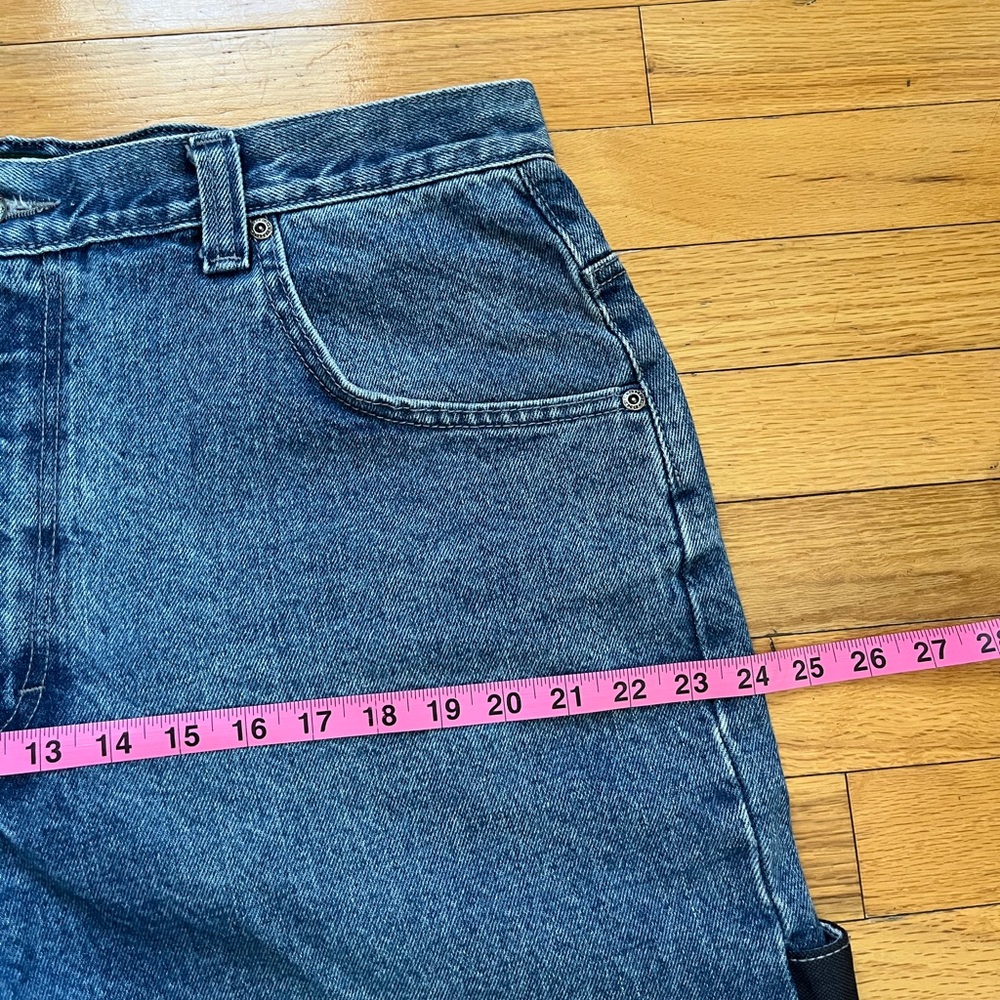 VTG Beverly Hills Polo Club Carpenter Jeans Blue Heavyweight Denim Workwear Y2K - Picture 8 of 13